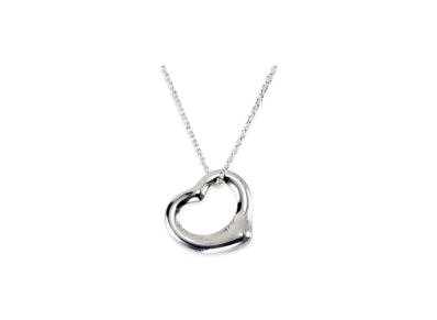 Tiffany & Co. Open Heart Pendant Necklace "Silver"