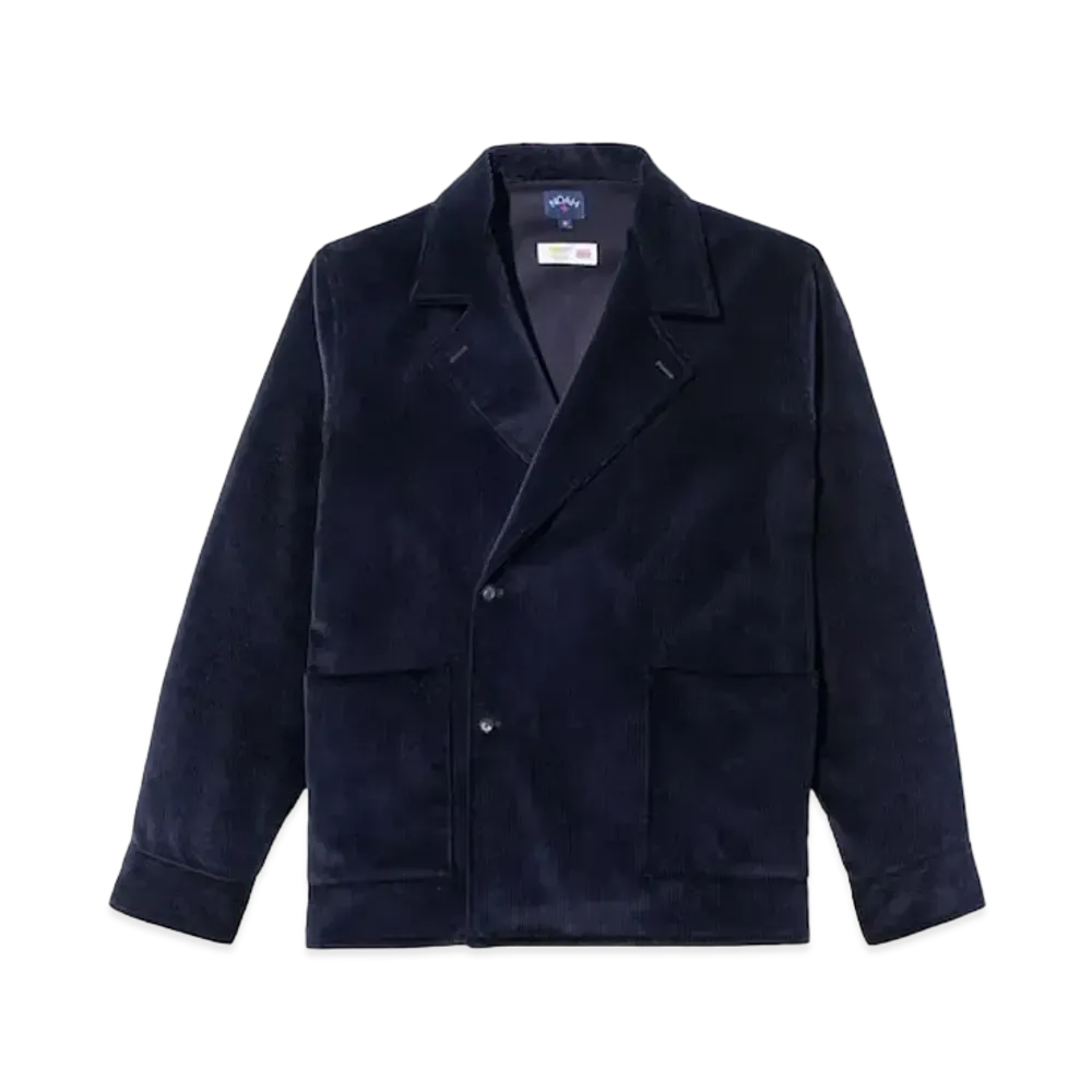 Noah Double-Breasted Corduroy Shirt "Dark Navy"