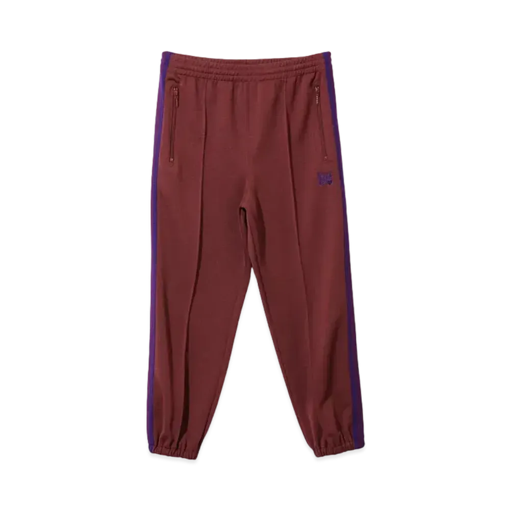 Needles Zipped Track Pant - Poly Smooth "Wine"