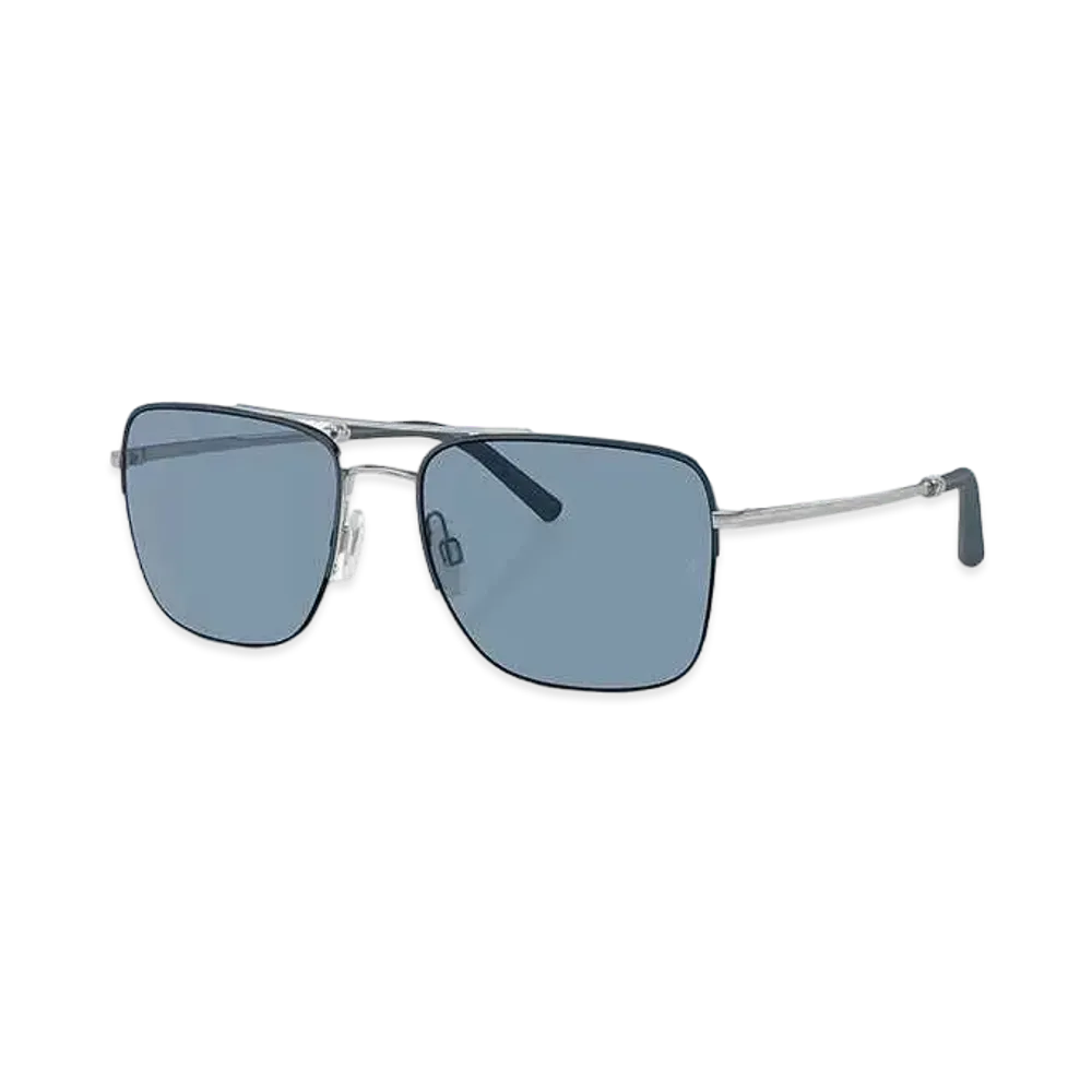 OLIVER PEOPLES R-2 "Blue Ash/Brushed Silver"