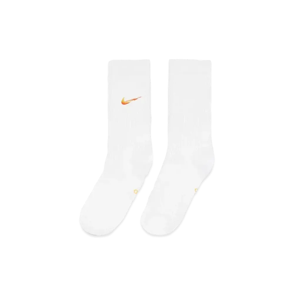 Nike x JACQUEMUS Orange Printed Socks "White"