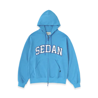 SEDAN ALL-PURPOSE College Logo Full Zip Hoodie "Sky Blue"