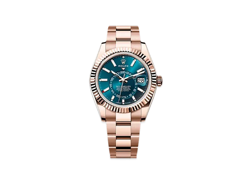 ROLEX Sky-Dweller 42mm Everose Gold 336935 "Blue-Green"