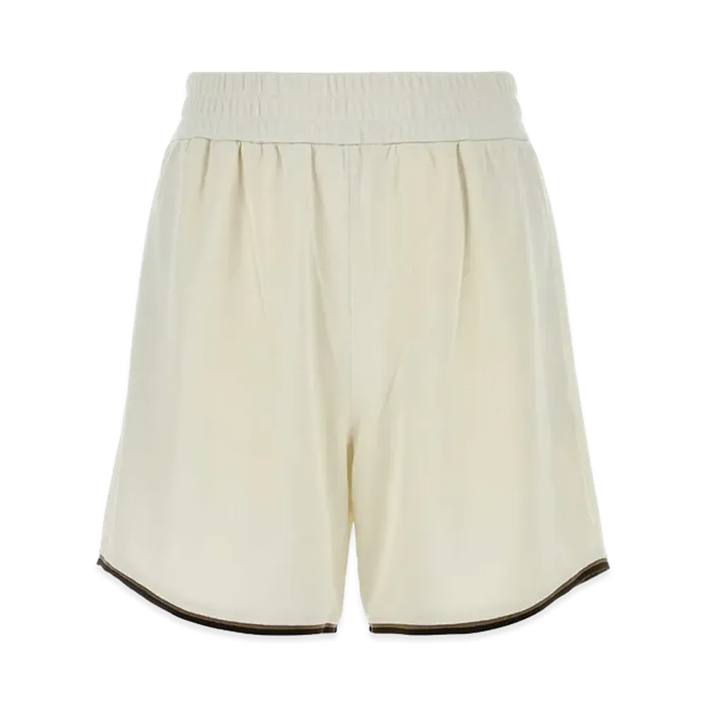 FENDI Embroidered Polyester Bermuda Shorts "White"