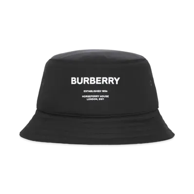 BURBERRY Padded Nylon Bucket Hat "Black"