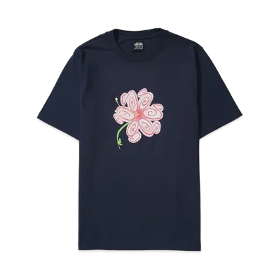 Stussy S Flower Tee "Navy"