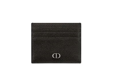 Dior Card Holder CD Icon Grained Calfskin "Black"