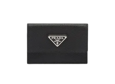 PRADA Saffiano Leather Card Case "Black"