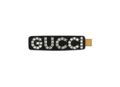 GUCCI Crystal Interlocking G Hair Clip