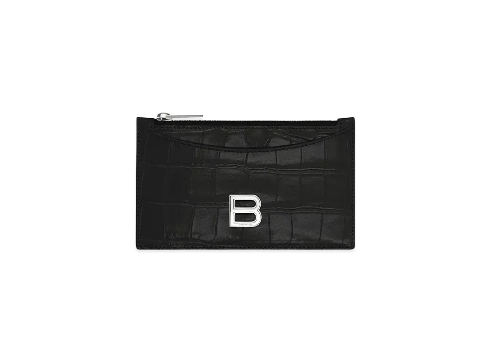 BALENCIAGA Hourglass Long Coin And Card Holder "Black"