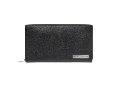 BALENCIAGA Plate Continental Wallet "Black"