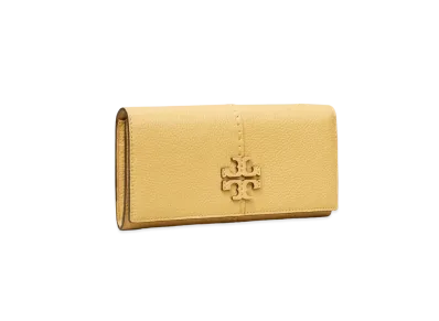 TORY BURCH Mac Glow Envelope Wallet "Beeswax"
