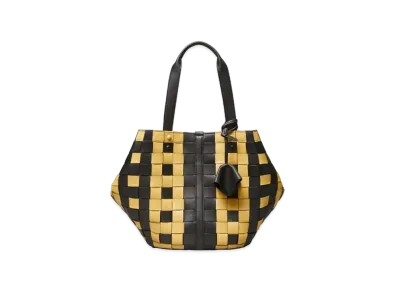 Tory Burch Sete Lawn Chair Woven Tote "Yellow"