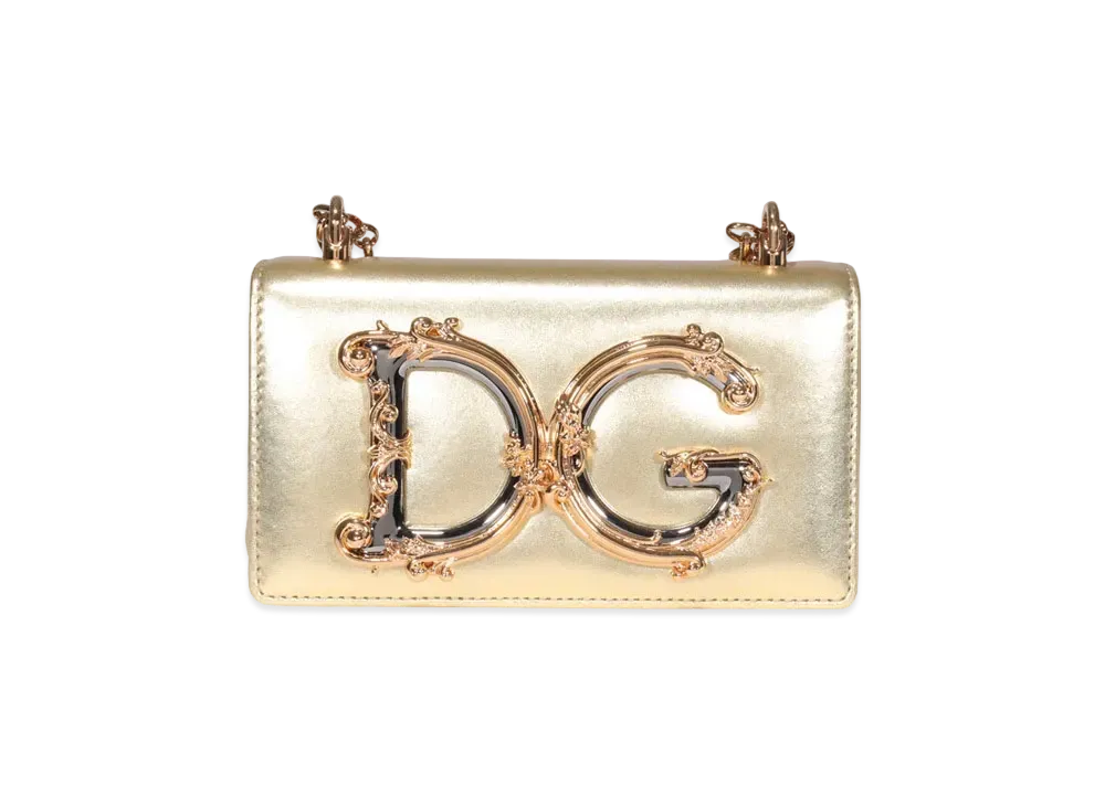 Dolce&Gabbana DG Girls Phone Bag Moldrenpa Leather "Gold"