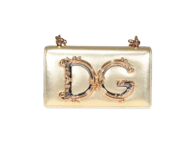 Dolce&Gabbana DG Girls Phone Bag Moldrenpa Leather "Gold"
