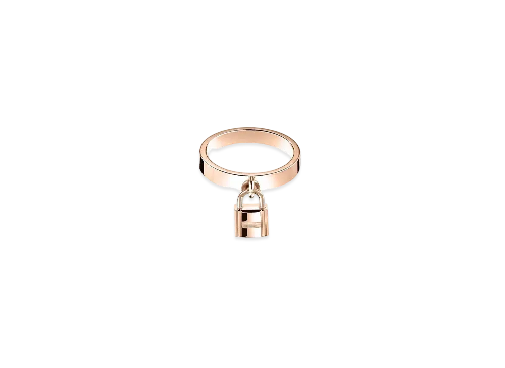 Hermes Kelly Clochette Ring MM "Pink Gold"