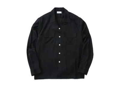 THE REAL McCOY'S OPEN COLLAR RAYON SHIRT "Black"