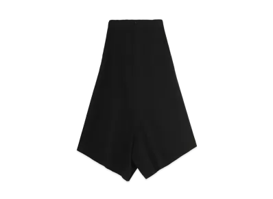 Yohji Yamamoto Y's COTTON TWILL RIGHT HEM SLIT PANTS "Black"