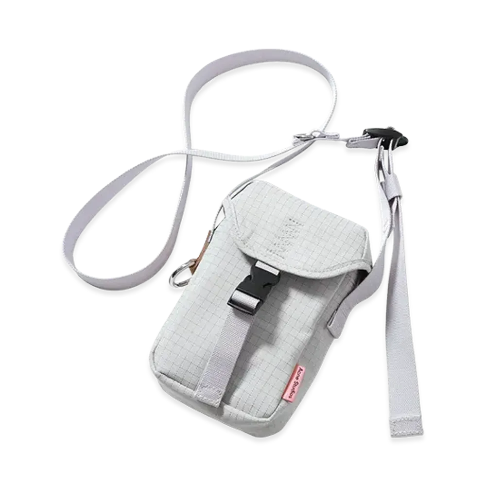 Acne Studios Nylon Shoulder Bag "Light Gray"