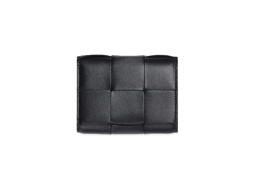 Bottega Veneta Tri-Fold Zip Wallet "Black"