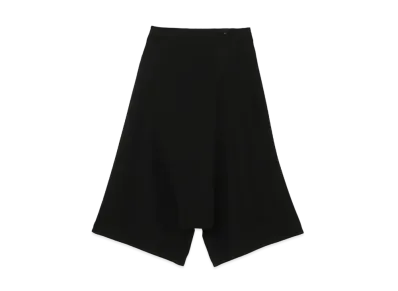 Yohji Yamamoto Y's RAYON/WOOL TWILL WAIST STRING SAROUEL PANTS "Black"