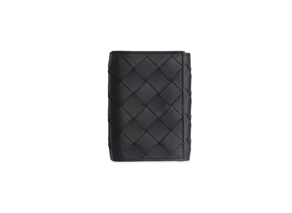 Bottega Veneta Trifold Flap Wallet "Black"