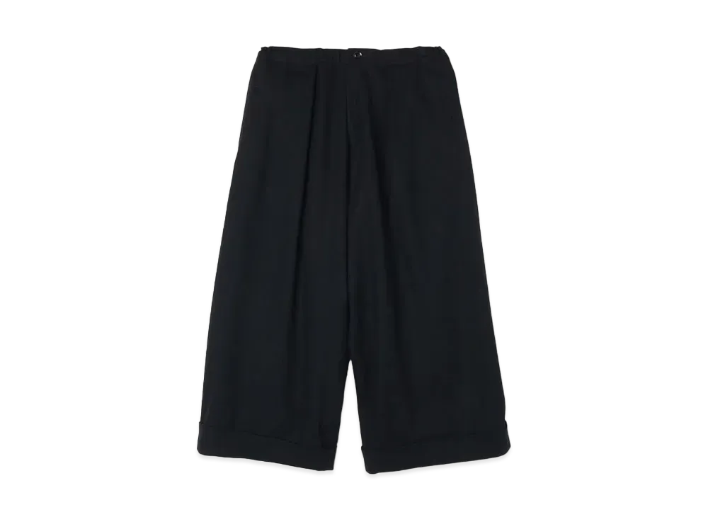 Yohji Yamamoto Y's FLANNEL FRONT TUCK MACKIN PANTS "Black"