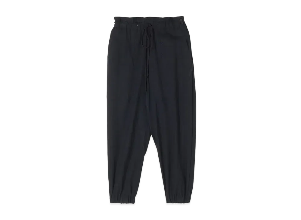 Yohji Yamamoto Y's FLANNEL WAIST HEM BAND PANTS "Black"