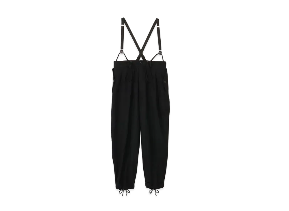 Yohji Yamamoto Y's FLANNEL SUSPENDER PANTS "Black"