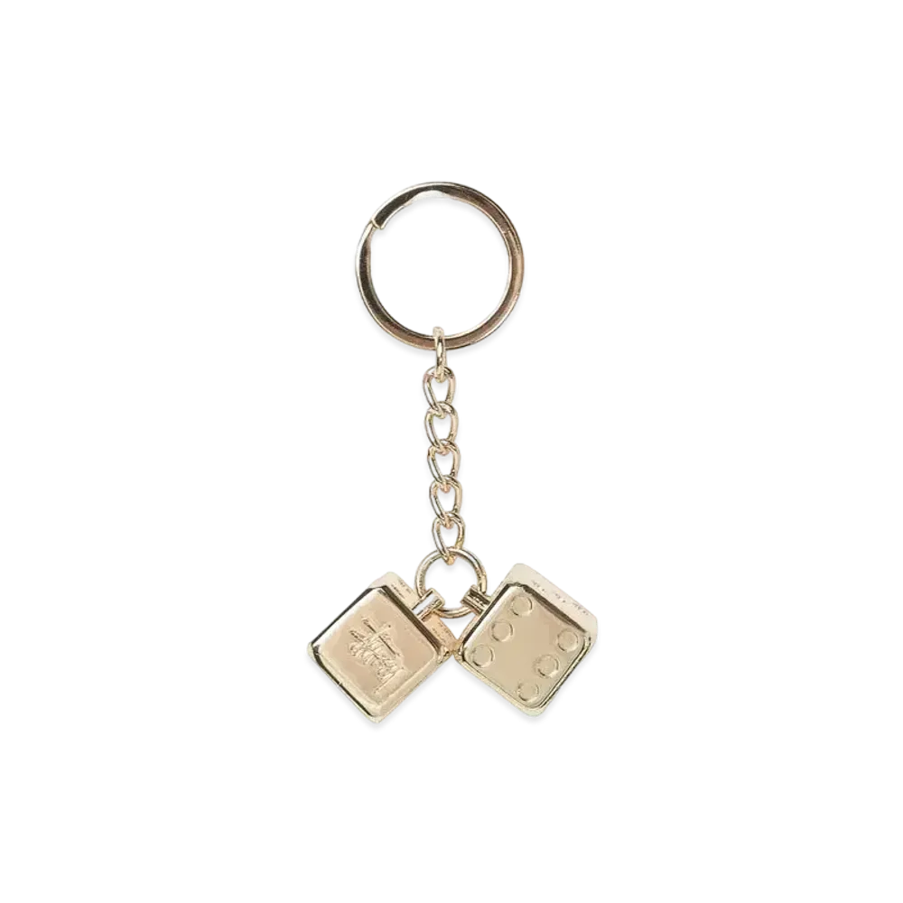 Stussy Metal Dice Keychain "Brass"