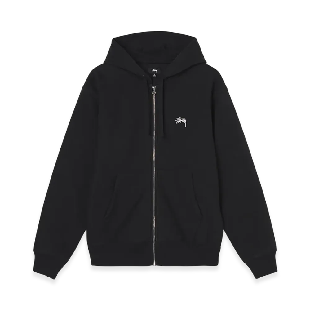 Stussy Overdyed Zip Hoodie 2021 "Black"
