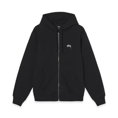 Stussy Overdyed Zip Hoodie 2021 "Black"