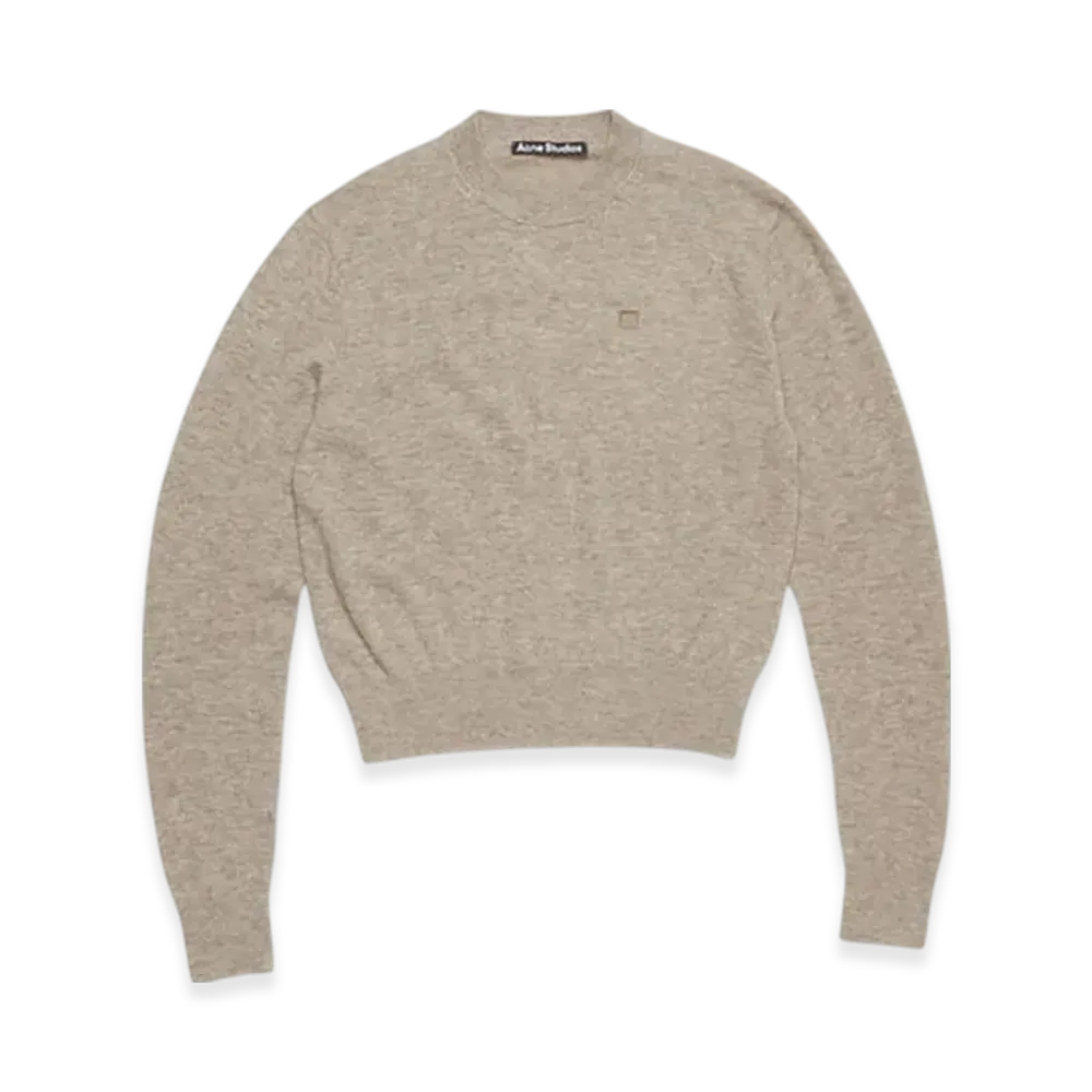 Acne Studios Crew Neck Sweater - Yak Wool "Greige Melange"