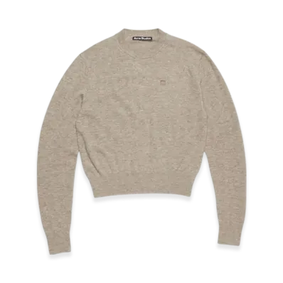 Acne Studios Crew Neck Sweater - Yak Wool "Greige Melange"