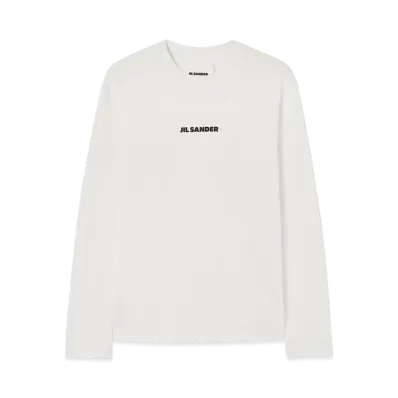 Jil Sander Women's Crew-Neck T-Shirt "Porcelain"