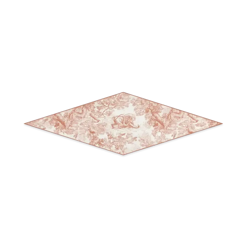 Dior Toile de Jouy Sauvage Dior Diamond Silk Twill "Rose des Vents"