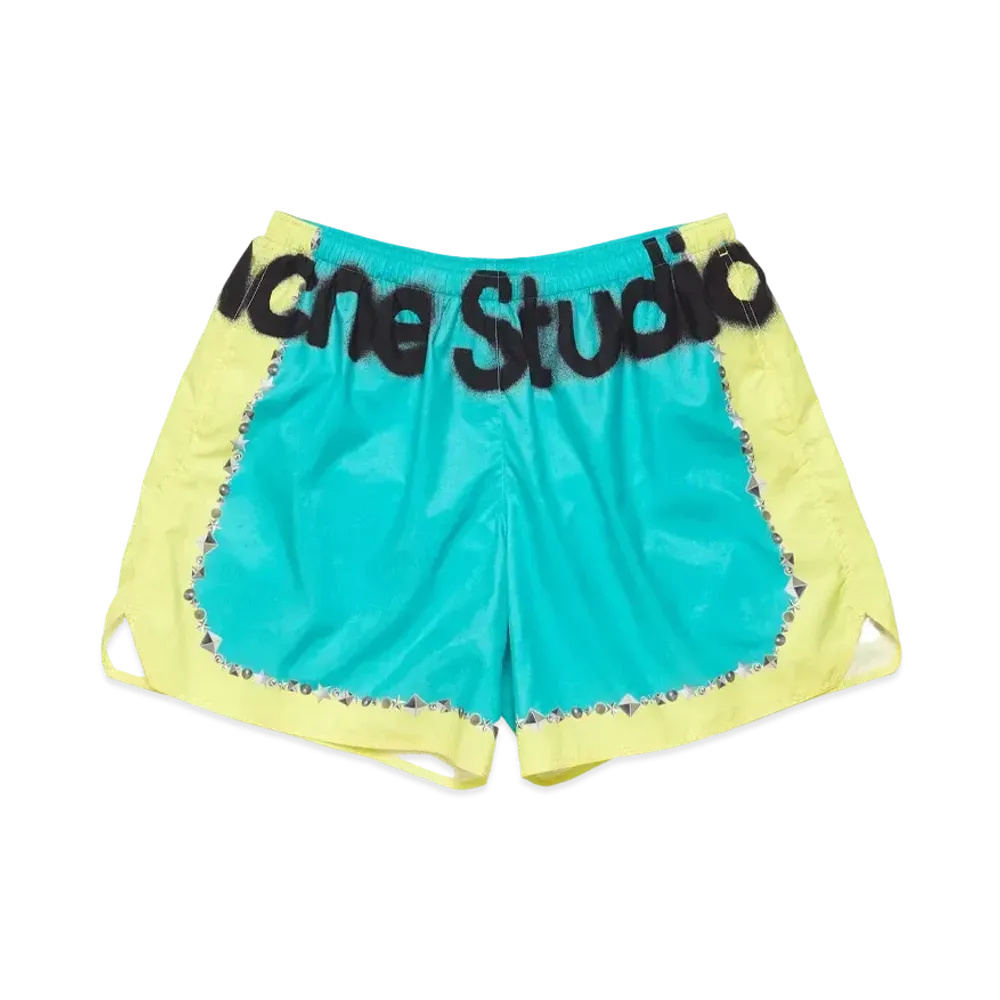 Acne Studios Printed Swim Shorts "Emerald Green"