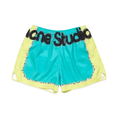 Acne Studios Printed Swim Shorts "Emerald Green"