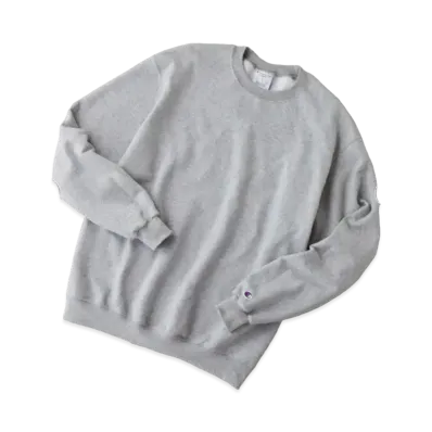 Champion Oversized Pullover Crew Neck Sweatshirt "Gray"