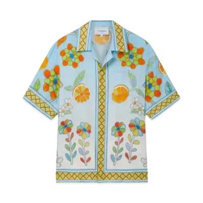 Casablanca Yoruba Flowers Silk Shirt "Multi"