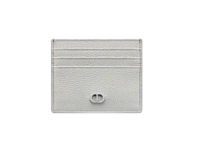 Dior Card Holder CD Icon Grained Calfskin "Gray"