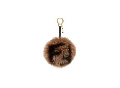 FENDI Pompon Charm Far Charm "Brown"
