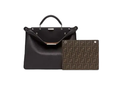 FENDI Peekaboo I See U Medium Leather Bag "Black"