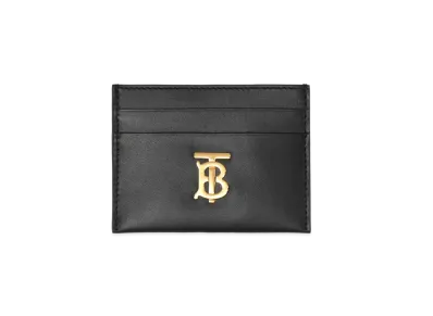 Burberry Leather TB Card Case "Black"