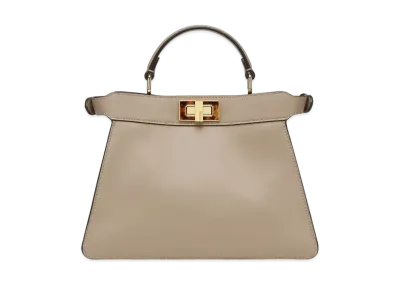 FENDI Peekaboo Iseeu Small Leather Bag "Dove gray"