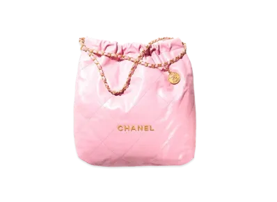 CHANEL 22 Large Hand Bag Shiny Calfskin "Pink"