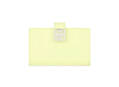 GIVENCHY 4G Cardholder in Box Leather "Acid Yellow"