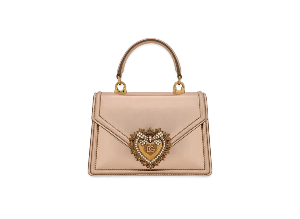 Dolce&Gabbana Divourt Bag Small Moldoren Papa Leather "Orange"