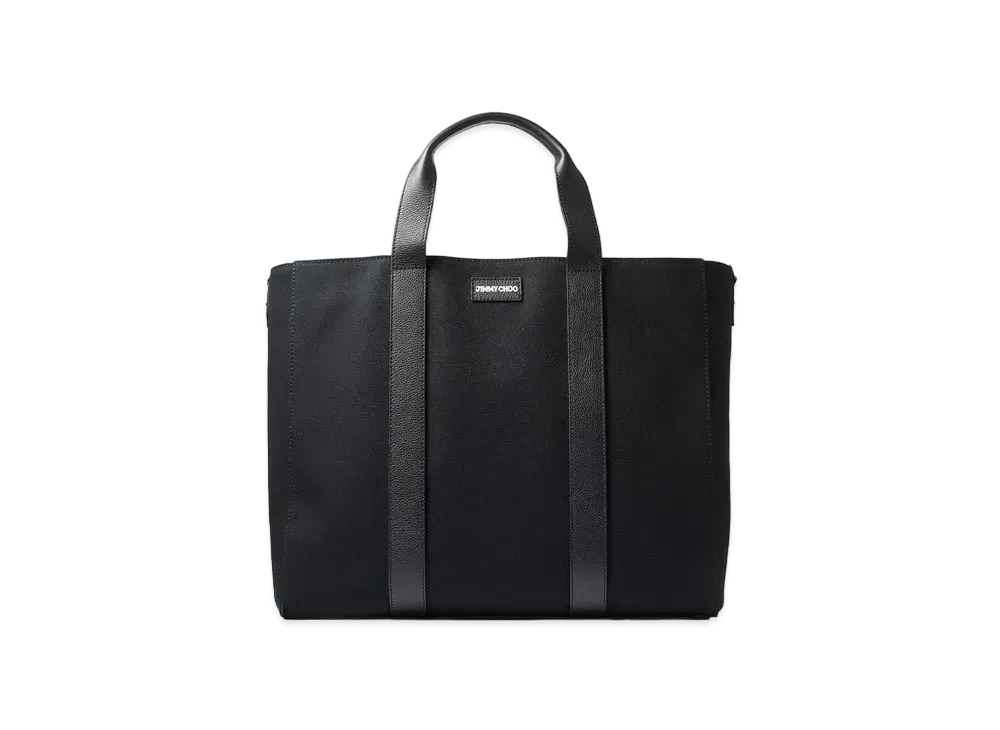 JIMMY CHOO JC / ERIC HAZE SHOPPER TOTE/L Canvas Leather Tote Bag "Black"