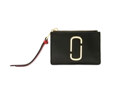 Marc Jacobs The Snapshot Top Zip Multi Wallet "Black/Chianti"